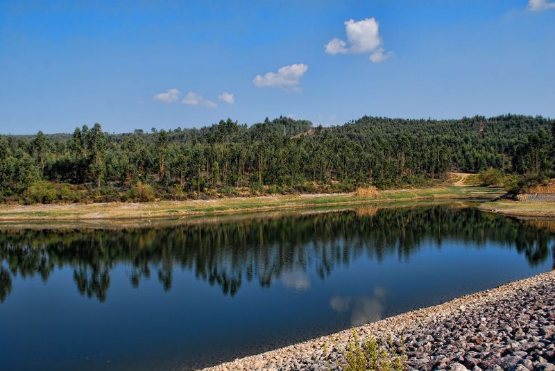 Carril Dam Lake in the City of Tomar in Portugal