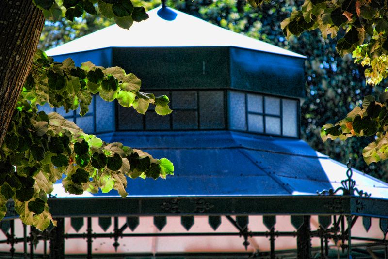 Close up of a bandstand at Varzea Pequena in Tomar
