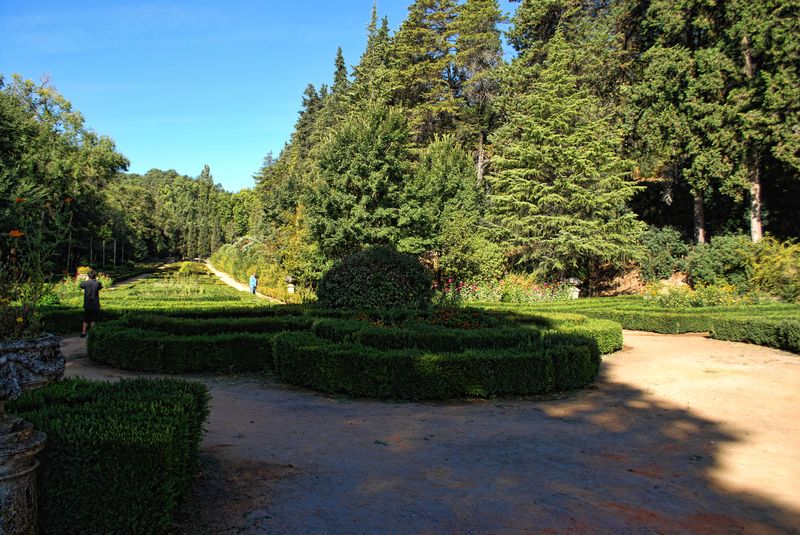 Garden at the Seven Hills National Forest in the City of Tomar in Portugal