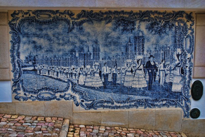 Tile Painting of Festa dos Tabuleiros in the City of Tomar