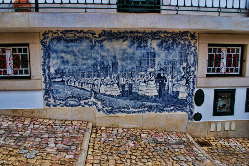Tile Painting at Rua da Cascalheira in the City of Tomar