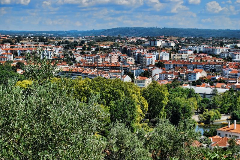 Panoramic view of the town from the Castle of Tomar